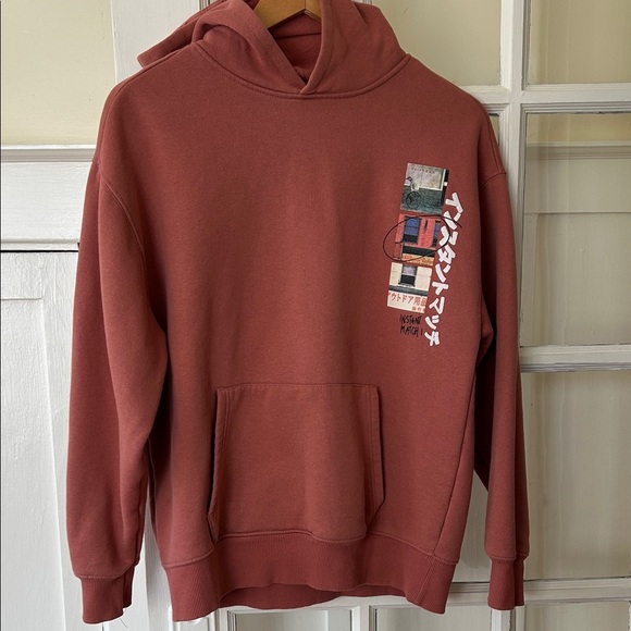 Zara Kids Rust Hoodie with Graphic Detail - Picture 10 of 11